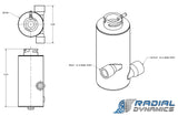Vortex Steering Reservoir, 4", Inline Ports