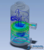 Vortex Steering Reservoir, 4", Inline Ports