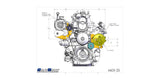 GM LS Passenger Side Alternator/Tensioner Bracket, Truck Spacing