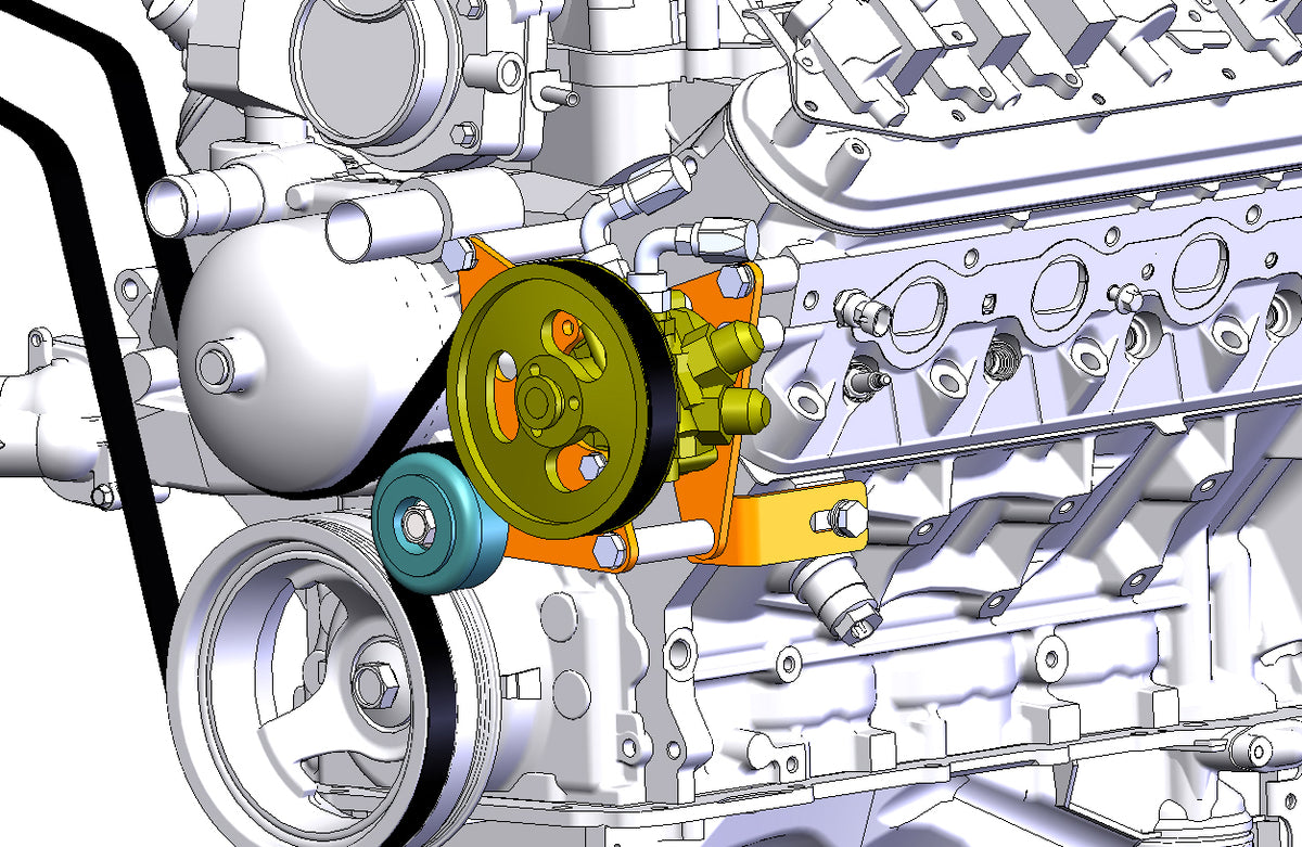 4422 GM LS TC/CB/CBR Pump Bracket – Radial Dynamics