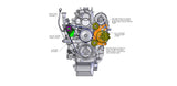 4421 GM LS Truck TC/CB/CBR Pump &Alternator Relocation Bracket, Truck Belt Spacing