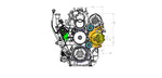 4421 GM LS Truck TC/CB/CBR Pump &Alternator Relocation Bracket