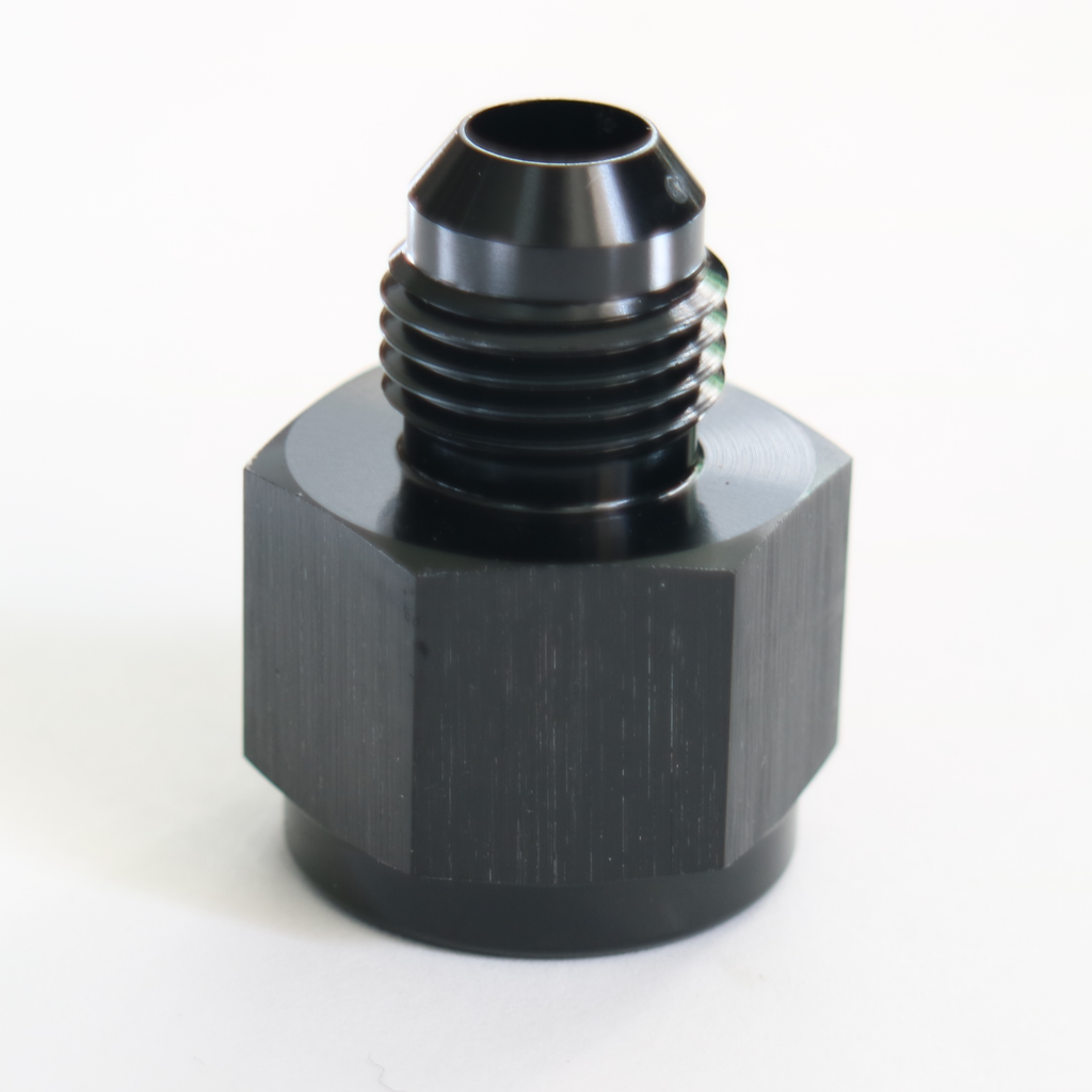 AN Reducer Fitting 2-Piece 10AN Female To 8AN Male Flare Reducer Fitting - Fuel Cell Bulkhead Adapter, Black Anodized, 6-Month Warranty An Fitting Reducer - Foto 14